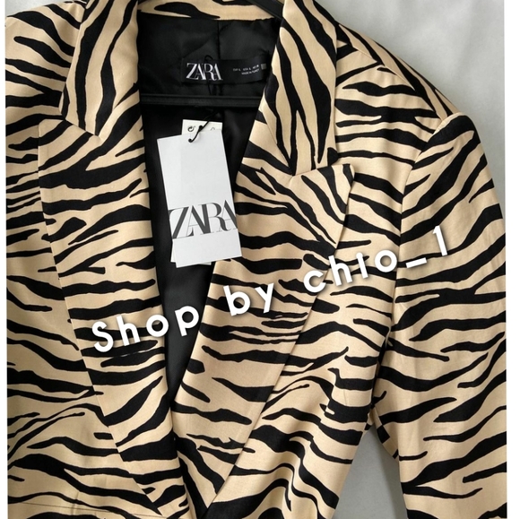 Zara ANIMAL PRINT SATIN EFFECT BLAZER zebra bloggers Favorite - Picture 16 of 16